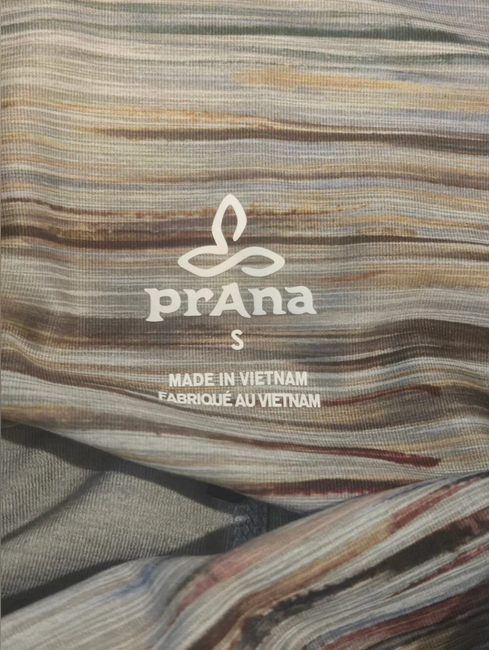 Prana Multi-Color Striped Active Leggings
